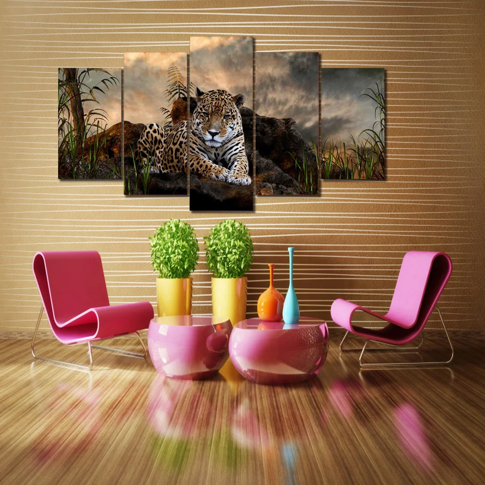 5 Panel Animal Leopards Modular Posters HD Printed Paintings Framework Wall Art Pictures Canvas Modern Home Decor
5 Panel Animal Leopards Modular Posters HD Printed Paintings Framework Wall Art Pictures Canvas Modern Home Decor