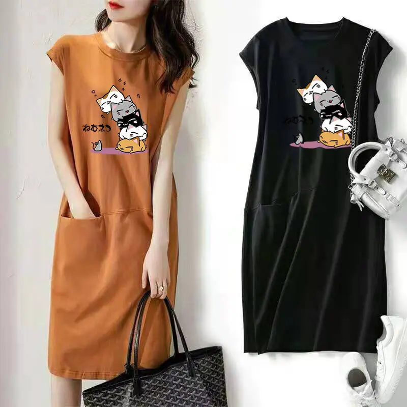 M-4XL Summer Dresses Women's Loose Cute Cartoon Flowers Print Dress Woman Teedress Casual Party Dress Clothes Vestidos NS80
M-4XL Summer Dresses Women's Loose Cute Cartoon Flowers Print Dress Woman Teedress Casual Party Dress Clothes Vestidos NS80