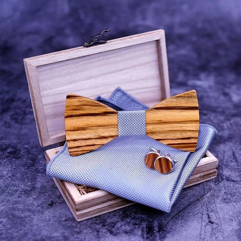 Men's Plaid Wooden Bow Tie Set Striped Wood Bowtie Handkerchief Cufflinks Sets With Wood Box For Men Wedding Gift
Men's Plaid Wooden Bow Tie Set Striped Wood Bowtie Handkerchief Cufflinks Sets With Wood Box For Men Wedding Gift