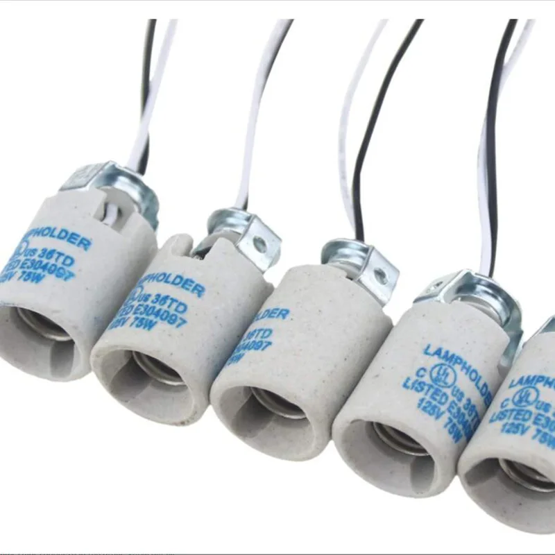 5pcs 28cm Electric Wire, E12 Ceramic Standard Medimun Screw Base Socket E12 Bulb Holders With Wire for Hot Halogen Bulb
5pcs 28cm Electric Wire, E12 Ceramic Standard Medimun Screw Base Socket E12 Bulb Holders With Wire for Hot Halogen Bulb