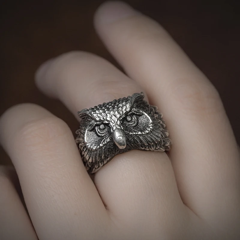 BEM HI BEN men'swomen's owl classic ring 925 пробы серебряный оригинальный дизайн ручной работы Темный панк biker
BEM HI BEN men'swomen's owl classic ring 925 пробы серебряный оригинальный дизайн ручной работы Темный панк biker