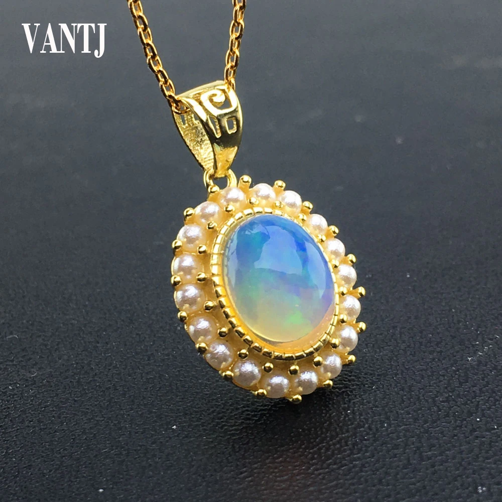 VANTJ Real Natural Opal Pendant Earring Jewelry Sets Sterling 925 Silver for Women Lady Party Wedding Gift whit Box
VANTJ Real Natural Opal Pendant Earring Jewelry Sets Sterling 925 Silver for Women Lady Party Wedding Gift whit Box