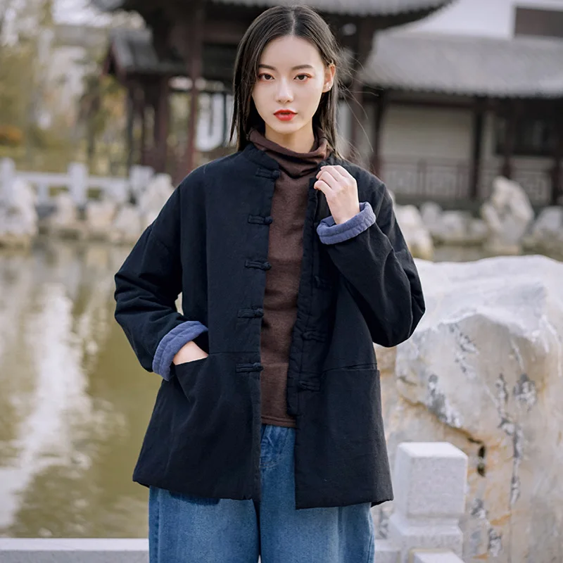 Aransue 2020 Cotton And Linen Lady Top Retro Standing Collar Flax Button Short Warm Jacket Winter Coat
Aransue 2020 Cotton And Linen Lady Top Retro Standing Collar Flax Button Short Warm Jacket Winter Coat