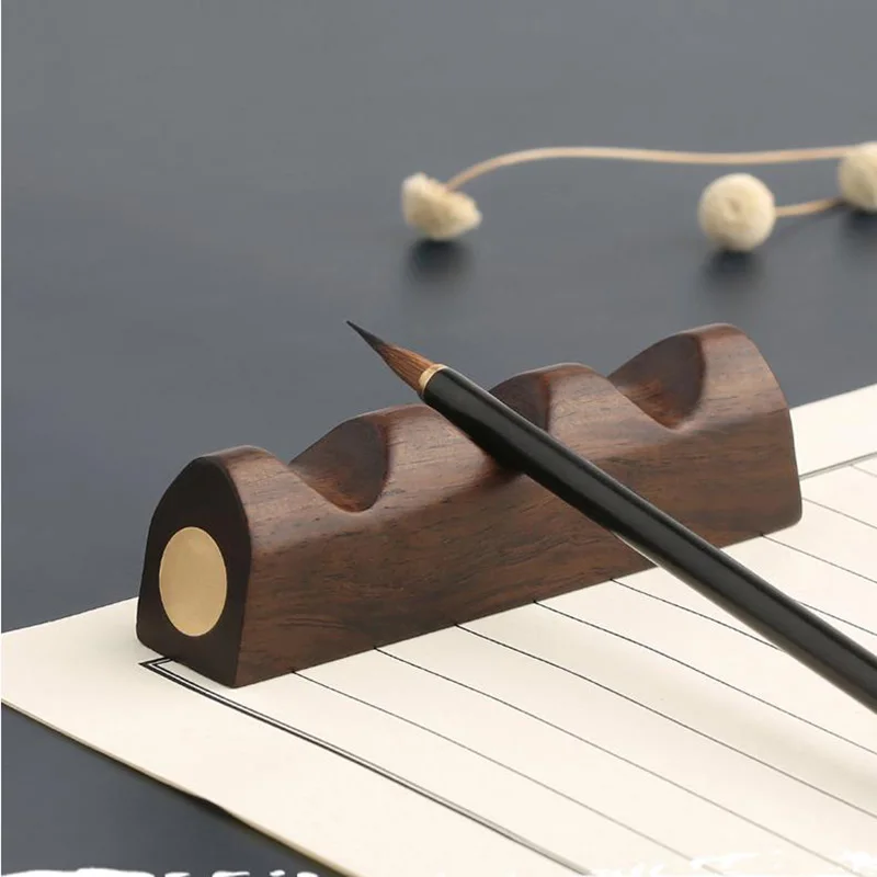 Luxury Chinese Calligraphy Painting Pen Holder Solid Wood Pen Resting Brass Embedded Desk Supplies Hill Shape
Luxury Chinese Calligraphy Painting Pen Holder Solid Wood Pen Resting Brass Embedded Desk Supplies Hill Shape