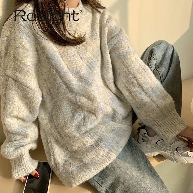 Winter Sweater Women O-Neck Pullovers Vintage Thick Knitted Sweaters Chic Long Sleeve Top Korean Style Loose Pink Sweater
Winter Sweater Women O-Neck Pullovers Vintage Thick Knitted Sweaters Chic Long Sleeve Top Korean Style Loose Pink Sweater