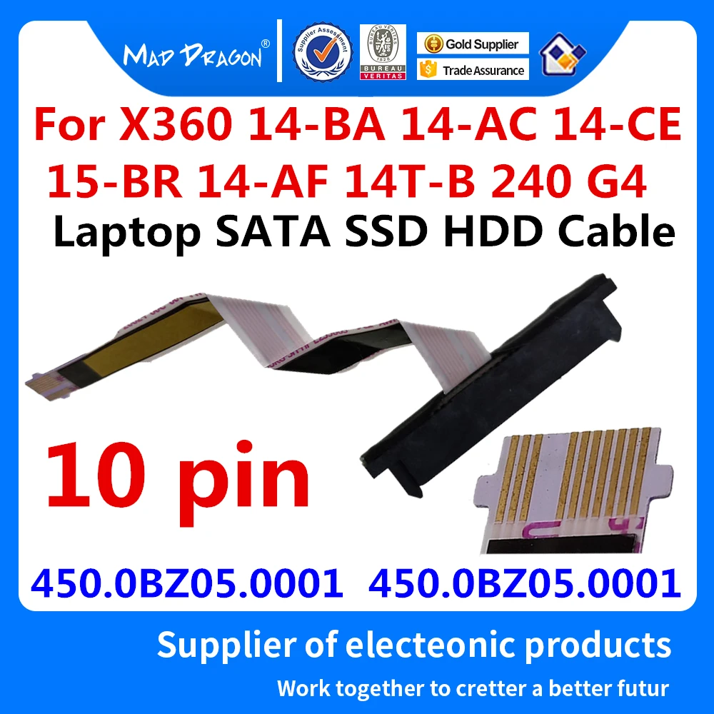 New 450.0BZ05.0001 450.0BZ05.0011 For HP X360 14-BA 14-AC 14-CE 15-BR 14-AF 14T-B 240 G4 SATA SSD HDD Hard Drive Cable Connector
New 450.0BZ05.0001 450.0BZ05.0011 For HP X360 14-BA 14-AC 14-CE 15-BR 14-AF 14T-B 240 G4 SATA SSD HDD Hard Drive Cable Connector