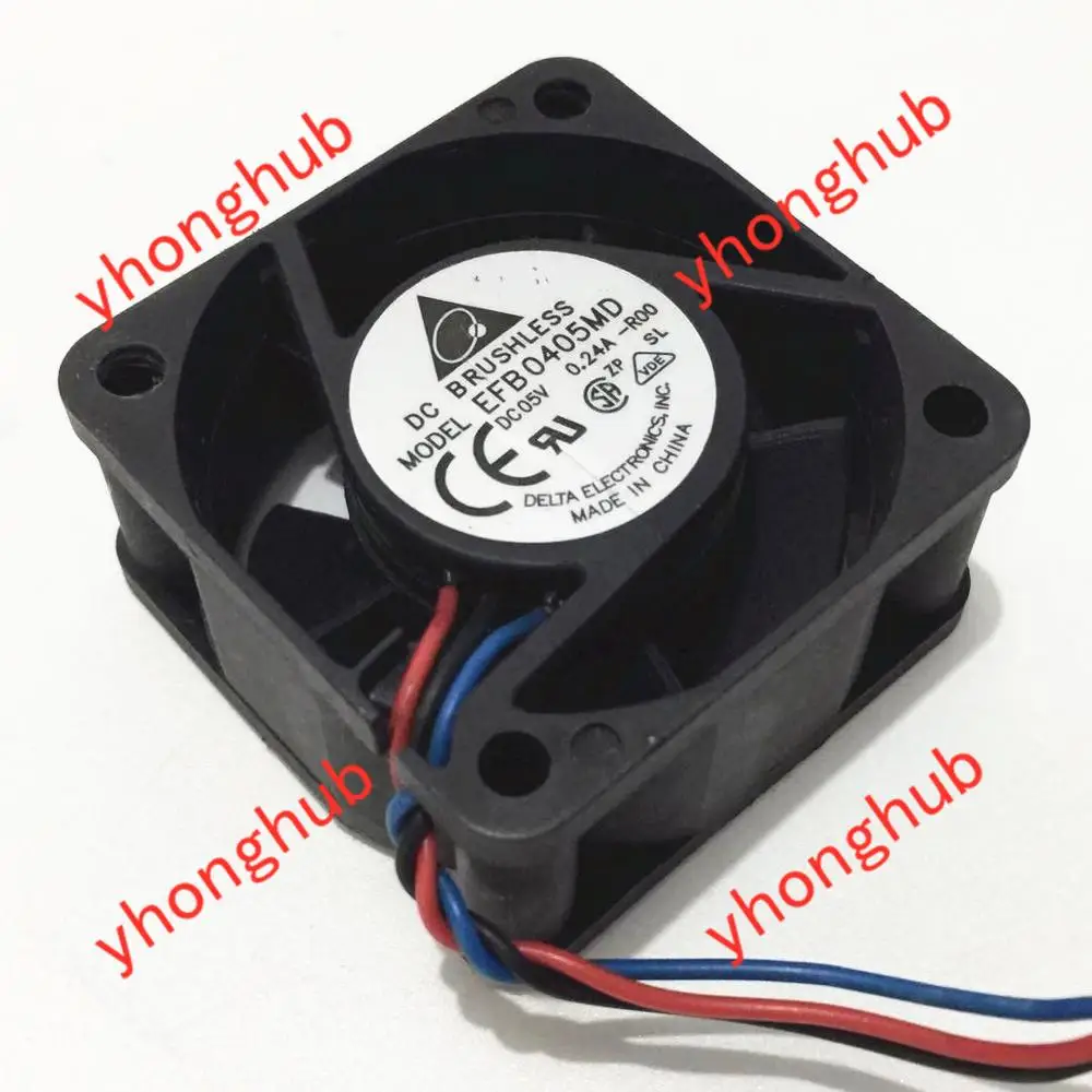 Охлаждающий вентилятор для сервера Delta Electronics EFB0405MD R00 DC 5 в А 40x40x20 мм
Охлаждающий вентилятор для сервера Delta Electronics EFB0405MD R00 DC 5 в А 40x40x20 мм