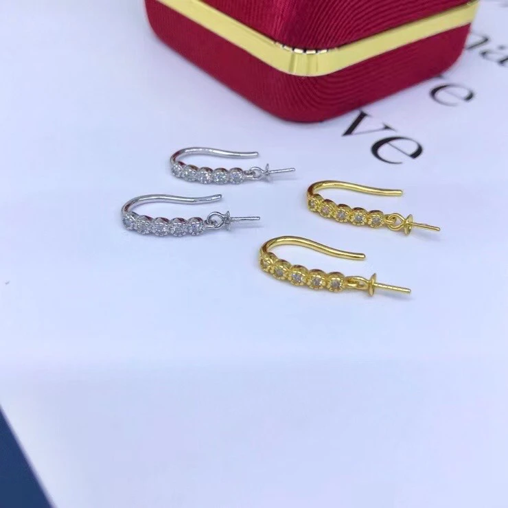 New Design 925 Sterling Silver Earrings Findings Settings Base Mountings Parts Mounts for Pearls Agate Crystal Stones 5pairs/lot
New Design 925 Sterling Silver Earrings Findings Settings Base Mountings Parts Mounts for Pearls Agate Crystal Stones 5pairs/lot