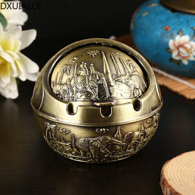 Home decoration ashtray creative personality metal with cover anti-fall home living room round ashtray DXUIALOI
Home decoration ashtray creative personality metal with cover anti-fall home living room round ashtray DXUIALOI