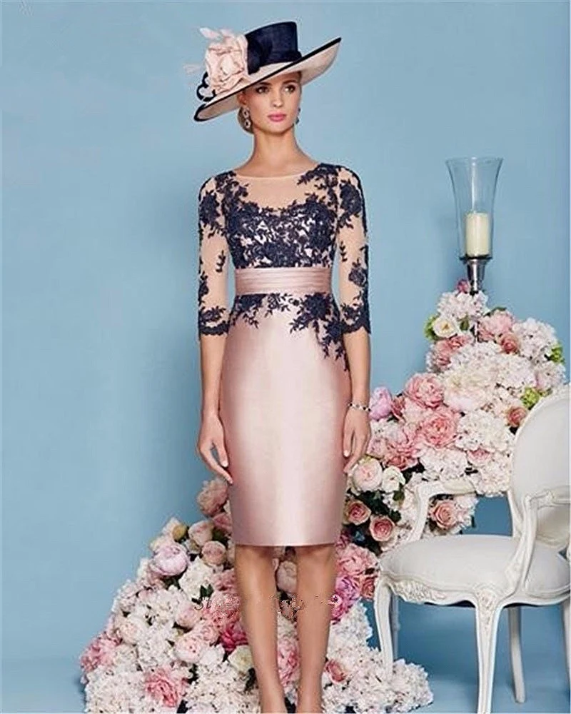 Lace Mother of the Bride Dresses Knee Length 2 Piece with Jacket Mother Dress High Quality Satin Wedding Party Groom Mother Gown
Lace Mother of the Bride Dresses Knee Length 2 Piece with Jacket Mother Dress High Quality Satin Wedding Party Groom Mother Gown