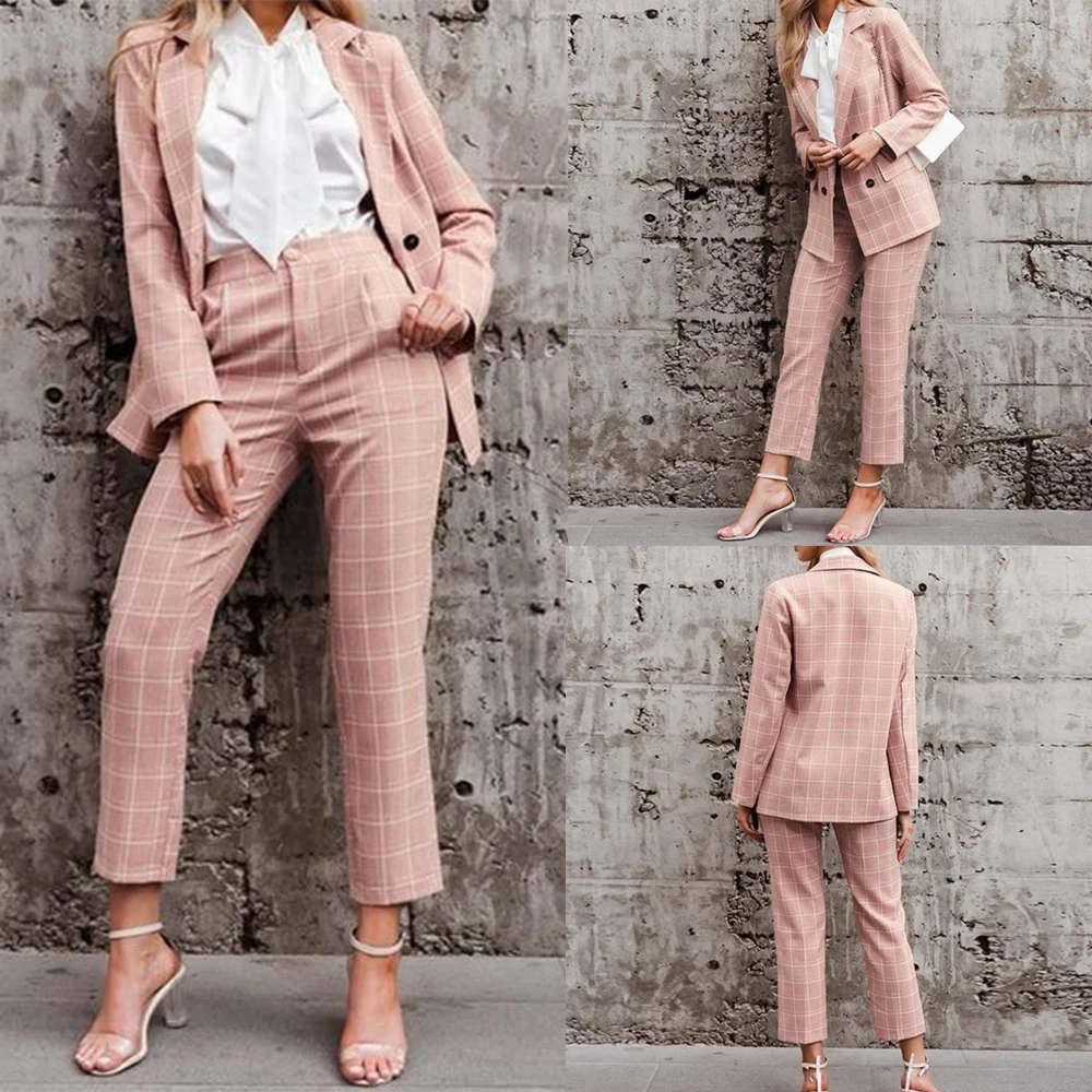 Fashion Elegant Plaid Women Suits Loose Double Btreasted Check Blazer Office Lady Casual Daily Streetwear Jacket 2 Pieces
Fashion Elegant Plaid Women Suits Loose Double Btreasted Check Blazer Office Lady Casual Daily Streetwear Jacket 2 Pieces