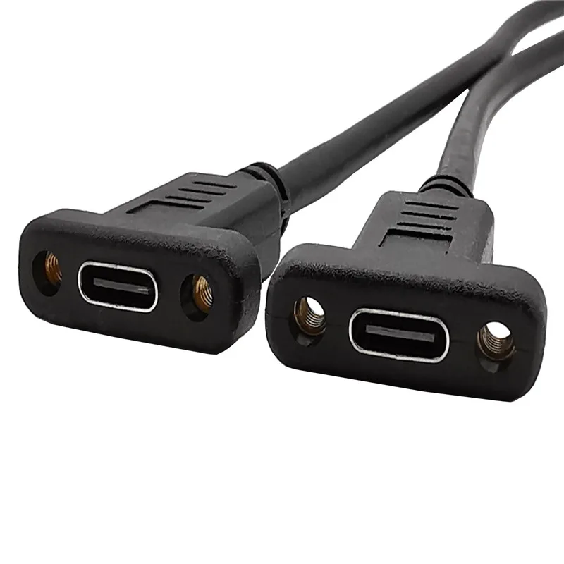 USB C Type-C Female To Female Extension Data Cable with Panel Mount Screw Hole 0.3m 0.6m 1.0m 1.8m
USB C Type-C Female To Female Extension Data Cable with Panel Mount Screw Hole 0.3m 0.6m 1.0m 1.8m
