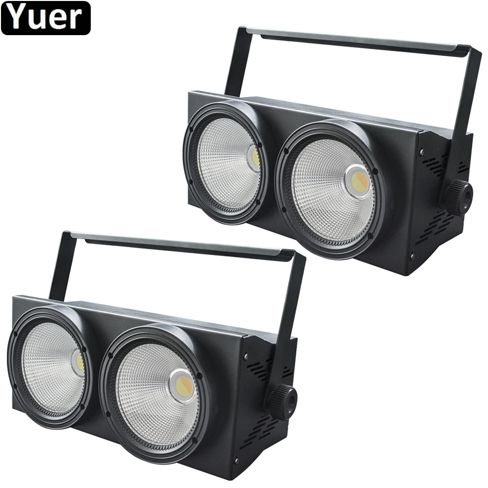 2Pcs/Lot 2Eyes 2x100W COB Warm White+Cool White 2IN1 LED LED Spotlight DMX LED COB 200W LED Strobe DJ Light Wash Stage Effects
2Pcs/Lot 2Eyes 2x100W COB Warm White+Cool White 2IN1 LED LED Spotlight DMX LED COB 200W LED Strobe DJ Light Wash Stage Effects
