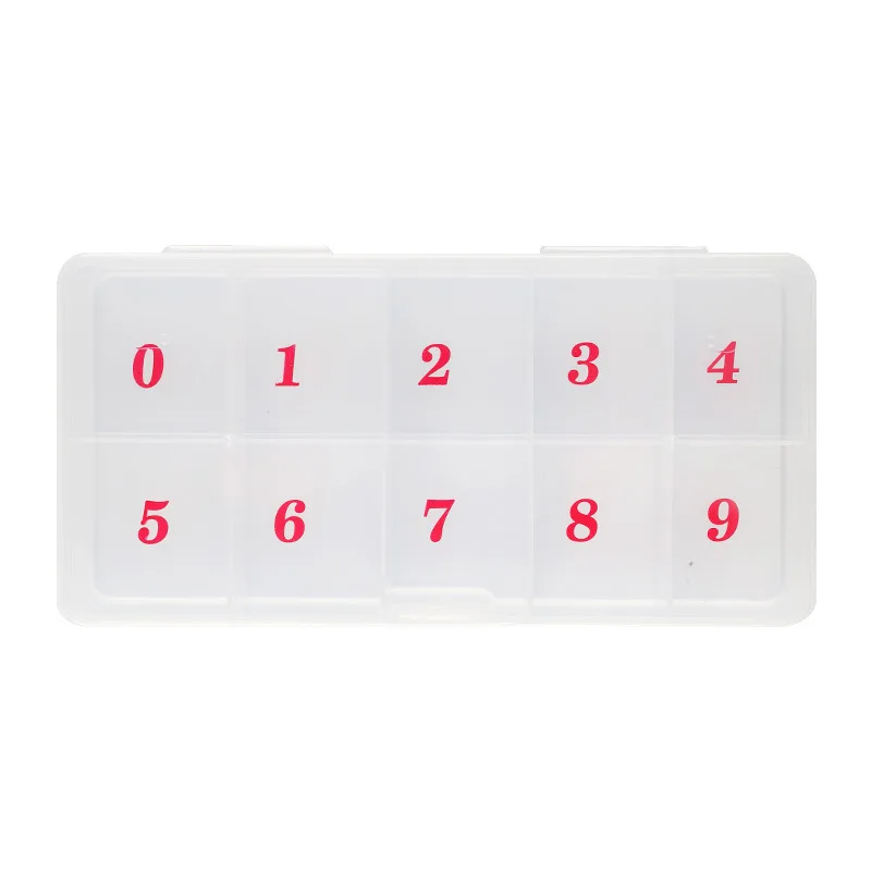 1Box Nail Art Tips Empty Storage Box For 500pcs 10 Sizes Nail Tips Tweezers Clippers Pens Polishing Container Manicure Box BZY7
1Box Nail Art Tips Empty Storage Box For 500pcs 10 Sizes Nail Tips Tweezers Clippers Pens Polishing Container Manicure Box BZY7