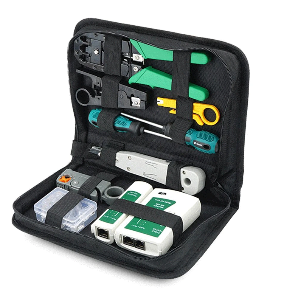 Netwerk Kabel Tester Tool Lan Utp Schroevendraaier Draad Stripper RJ45 Connector Computer Netwerk Krimptang Tool Kit Set
Netwerk Kabel Tester Tool Lan Utp Schroevendraaier Draad Stripper RJ45 Connector Computer Netwerk Krimptang Tool Kit Set