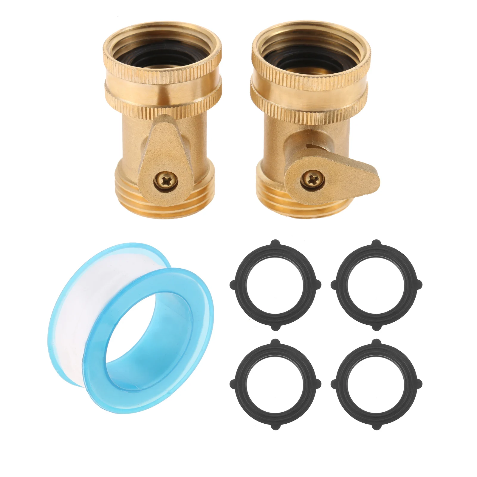 2 Pcs 3/4” Garden Hose Valve Heavy Duty Brass Shut Off Valve Fits 3/4 Standard Garden Hoses with Hose Washers and Seal Tape
2 Pcs 3/4” Garden Hose Valve Heavy Duty Brass Shut Off Valve Fits 3/4 Standard Garden Hoses with Hose Washers and Seal Tape