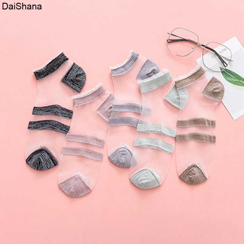 5Pairs Women Socks Summer Female Thin Short Sock Transparent Cute Girls Lace Invisible Sock Striped Breathable Ankle Socks 35-40
5Pairs Women Socks Summer Female Thin Short Sock Transparent Cute Girls Lace Invisible Sock Striped Breathable Ankle Socks 35-40