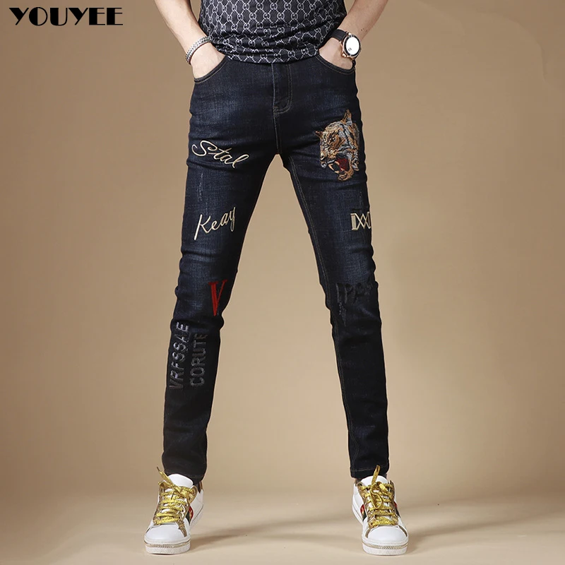 Men's Jeans Leisure Elastic Long Pants Slim Fit Little Foot Tiger Embroidery New Fashion Streetwear Handsome Male Luxury
Men's Jeans Leisure Elastic Long Pants Slim Fit Little Foot Tiger Embroidery New Fashion Streetwear Handsome Male Luxury