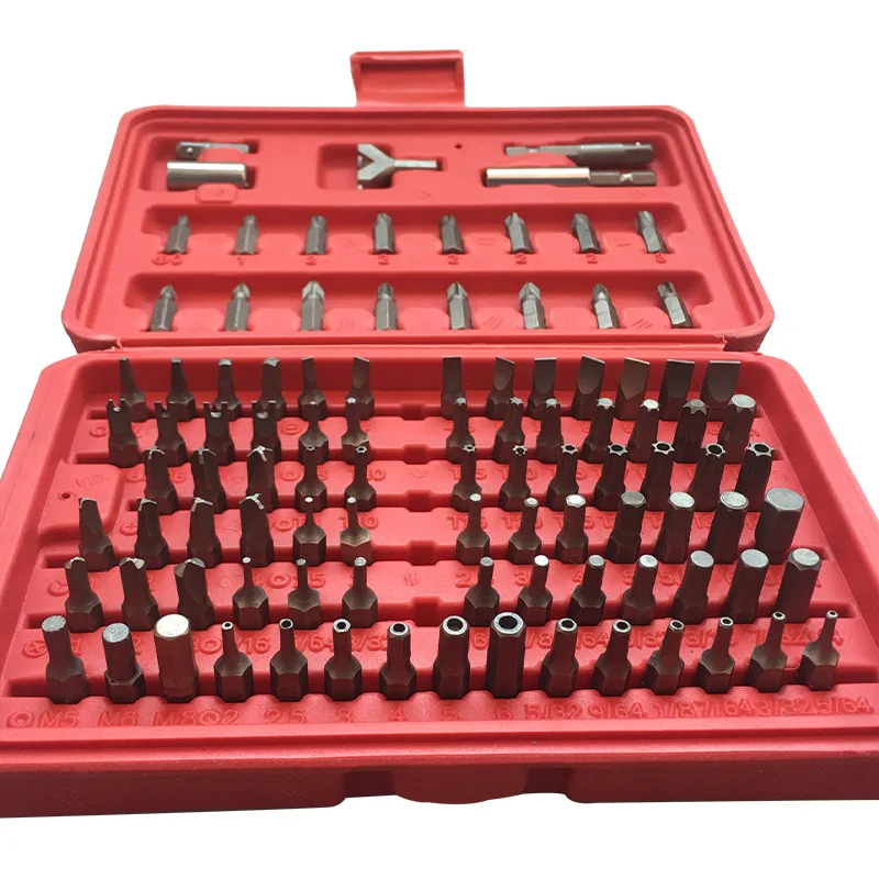 Precision Bits 100-Piece Set Chrome Vanadium Steel Durability Security Bit Set Corrosion Resistant
Precision Bits 100-Piece Set Chrome Vanadium Steel Durability Security Bit Set Corrosion Resistant