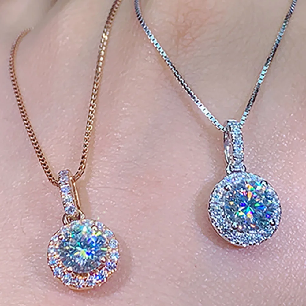 Custom Solid 18K White Gold Women Pendants Necklaces Moissanite Diamond 1 2 3 4 Carat Round Wedding Anniversary Engagement Party
Custom Solid 18K White Gold Women Pendants Necklaces Moissanite Diamond 1 2 3 4 Carat Round Wedding Anniversary Engagement Party