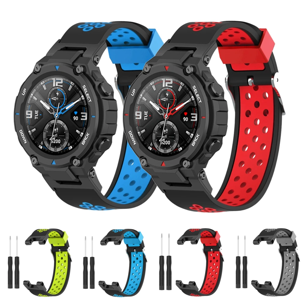 Силиконовый сменный ремешок для спортивных часов Huami Amazfit T-rex, браслет для Xiaomi Amazfit T Rex Pro, аксессуары для наручных часов
Силиконовый сменный ремешок для спортивных часов Huami Amazfit T-rex, браслет для Xiaomi Amazfit T Rex Pro, аксессуары для наручных часов