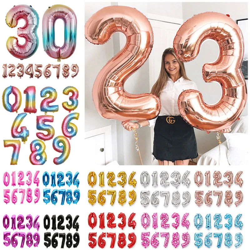 32 40 inch Rose Gold Silver Blue Pink Big Number Balloon Inflatable Air Ball Figure Digit Foil Birthday Party Wedding Decoration
32 40 inch Rose Gold Silver Blue Pink Big Number Balloon Inflatable Air Ball Figure Digit Foil Birthday Party Wedding Decoration