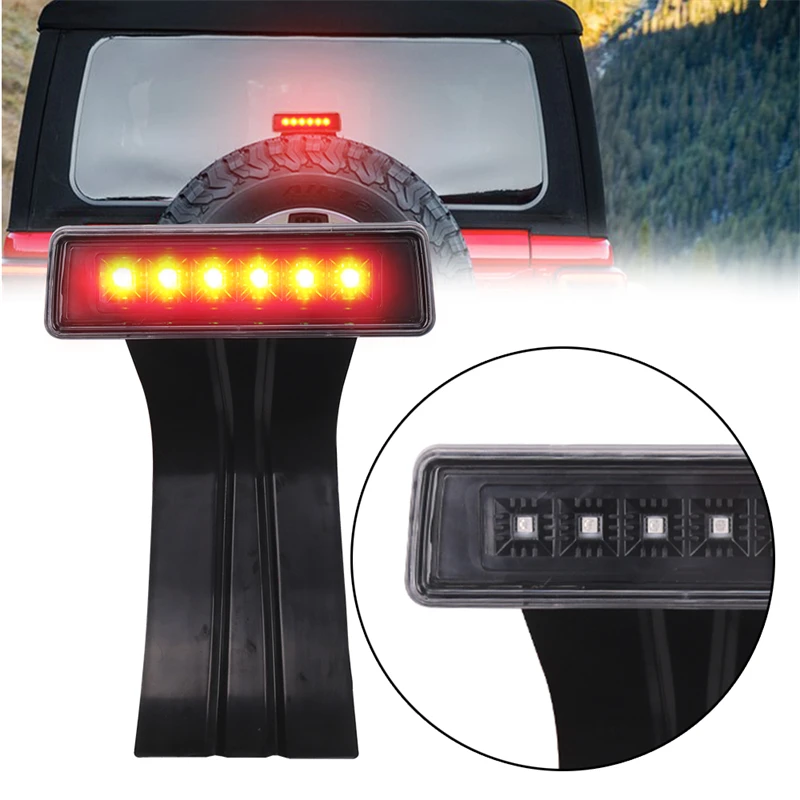 Rear High Mount Lights Smoked Lens LED 3rd Third Tail Brake Light Stop Lamp Compatible with Jeep Wrangler 07-17
Rear High Mount Lights Smoked Lens LED 3rd Third Tail Brake Light Stop Lamp Compatible with Jeep Wrangler 07-17