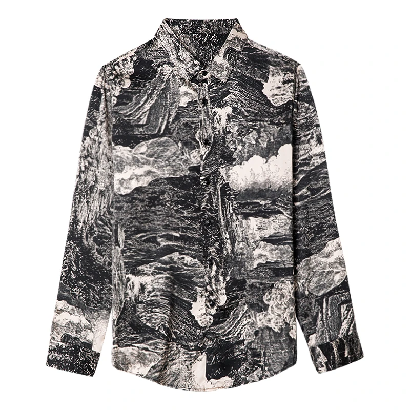 Men's Business Print Dress Shirts Silk Long Sleeve Formal Button-Down Collar Shirt Slim Fit Spring&Autumn Men's Casual Shirt
Men's Business Print Dress Shirts Silk Long Sleeve Formal Button-Down Collar Shirt Slim Fit Spring&Autumn Men's Casual Shirt