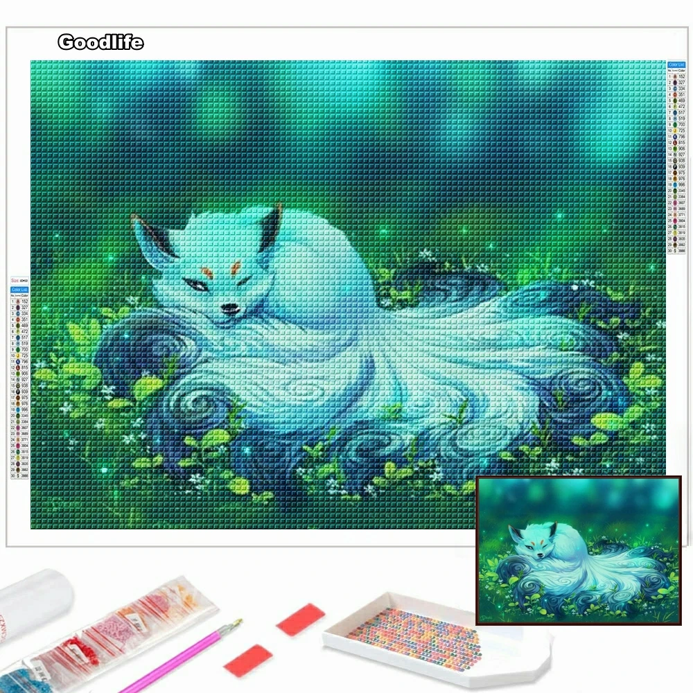 5D DIY Diamond Painting Animal Nine Tailed Fox Mosaic Embroidery Full Drill Cross Stitch Kits Handicraft Rhinestone Home Decor
5D DIY Diamond Painting Animal Nine Tailed Fox Mosaic Embroidery Full Drill Cross Stitch Kits Handicraft Rhinestone Home Decor