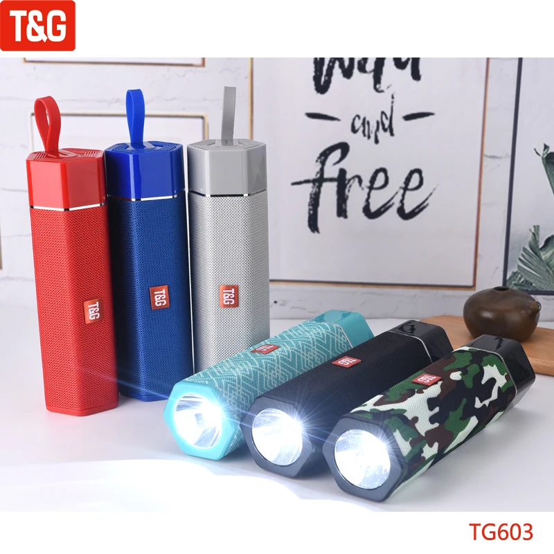 Портативная колонка T & G TG603, Беспроводная Bluetooth-Колонка со светодиодсветильник кой, портативная Водонепроницаемая мини-колонка с фонарисветильник
Портативная колонка T & G TG603, Беспроводная Bluetooth-Колонка со светодиодсветильник кой, портативная Водонепроницаемая мини-колонка с фонарисветильник