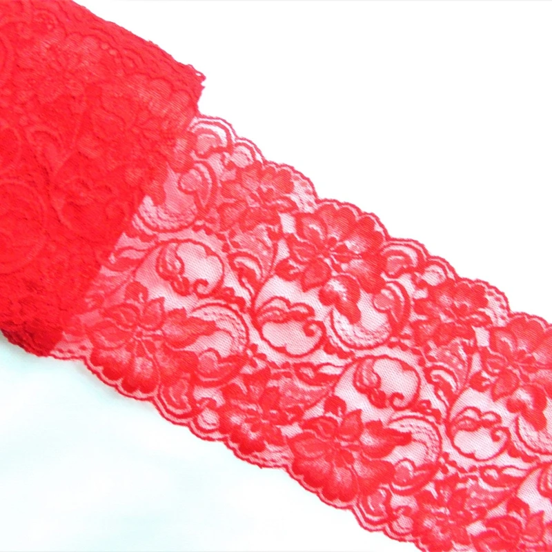 25Yards Hot Stretchy Lace Ribbon Black White Red Purple Elastic Lace Trim DIY Sewing Accessories Home Decoration 15cm Wide
25Yards Hot Stretchy Lace Ribbon Black White Red Purple Elastic Lace Trim DIY Sewing Accessories Home Decoration 15cm Wide