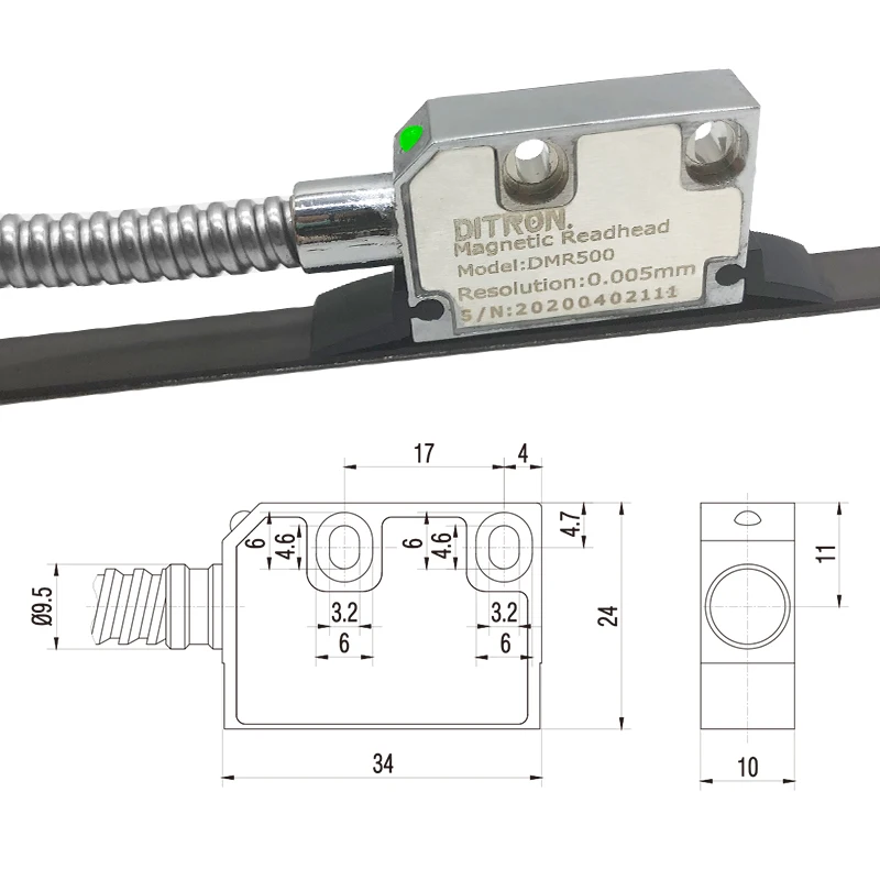 5Meter 5+5 Magnetic Tape 5um Resolution with 4pcs Magnetic Read Head 5um resolution EIA-422
5Meter 5+5 Magnetic Tape 5um Resolution with 4pcs Magnetic Read Head 5um resolution EIA-422