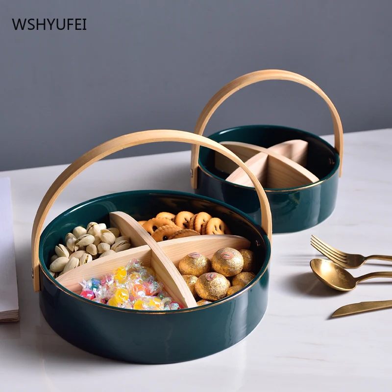 Nordic style fruit four-cell ceramic snack tray creative portable living room exquisite melon seeds candy dessert storage tray
Nordic style fruit four-cell ceramic snack tray creative portable living room exquisite melon seeds candy dessert storage tray