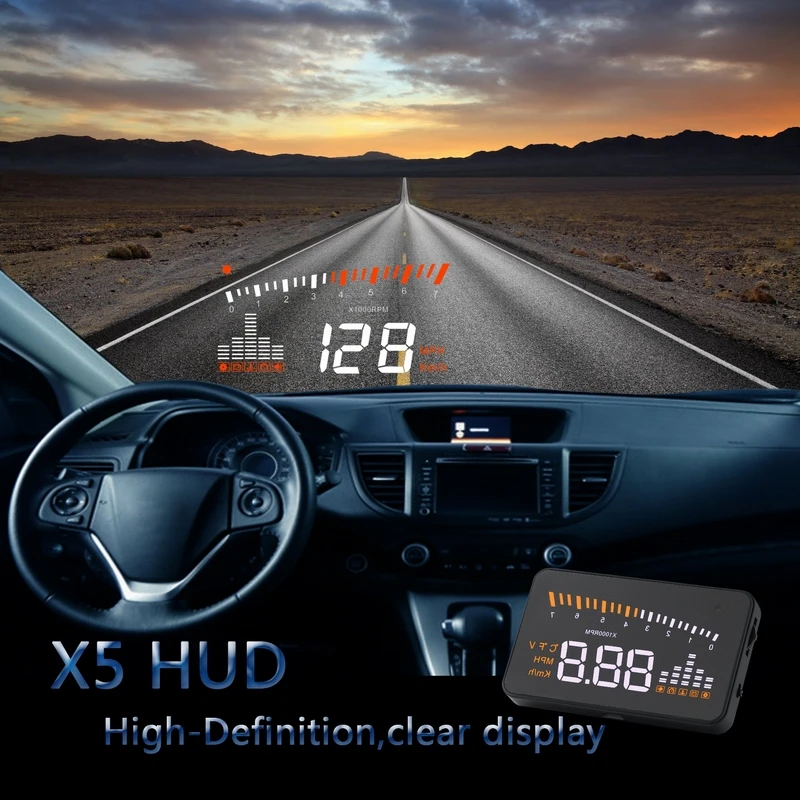 Car hud head up display Universal Windshield Project GPS speedometer Digital car speedometer X5 3" OBD2 II Interface KM/h MPH
Car hud head up display Universal Windshield Project GPS speedometer Digital car speedometer X5 3" OBD2 II Interface KM/h MPH