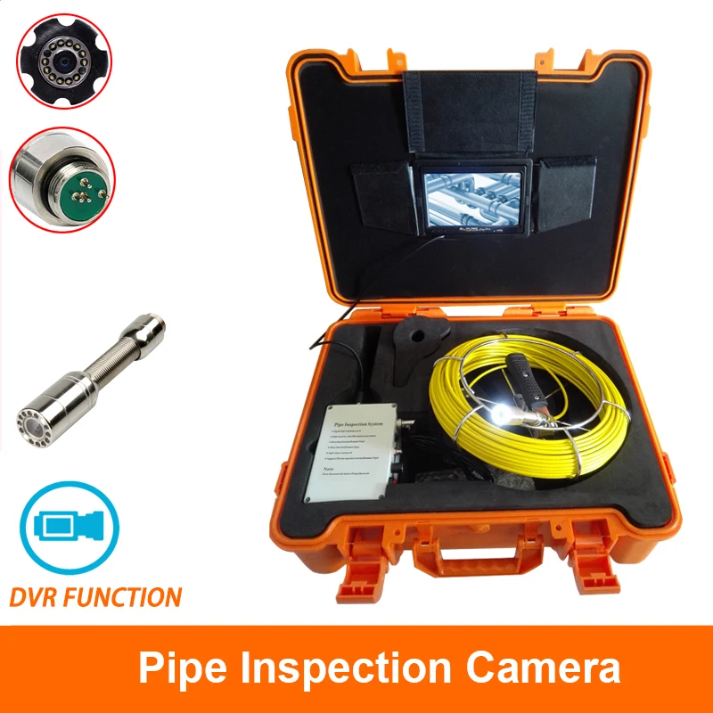 7'' 23mm Pipe Inspection Video Camera 20m Drain Sewer Pipeline Industrial Endoscope System Support DVR Function And 8GB SD Card
7'' 23mm Pipe Inspection Video Camera 20m Drain Sewer Pipeline Industrial Endoscope System Support DVR Function And 8GB SD Card