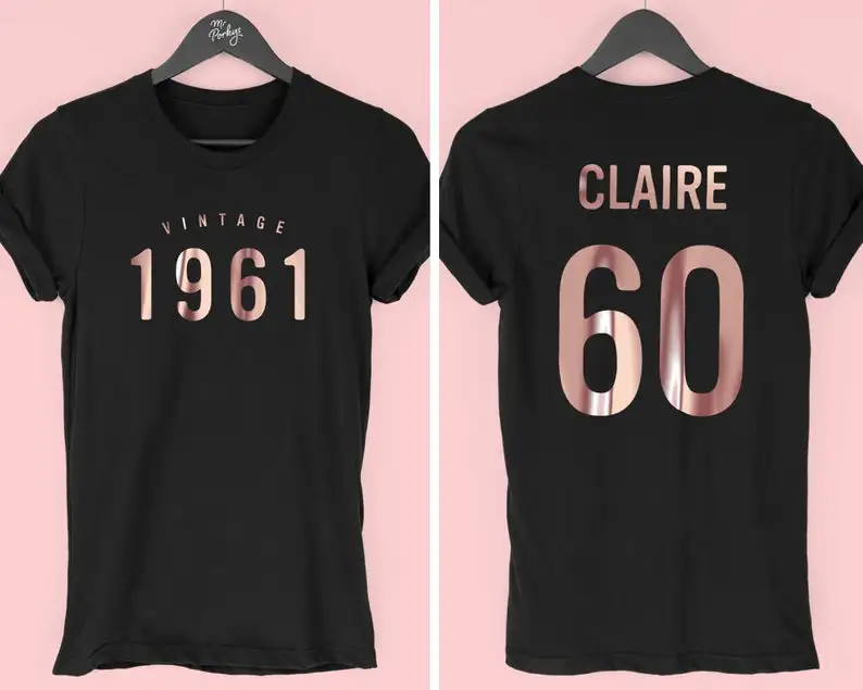 60th Birthday T-Shirt for Women, 1961 T-Shirt, 60th Birthday Gift for Women, Vintage 1961 Top for Her clothing women Cotton
60th Birthday T-Shirt for Women, 1961 T-Shirt, 60th Birthday Gift for Women, Vintage 1961 Top for Her clothing women Cotton