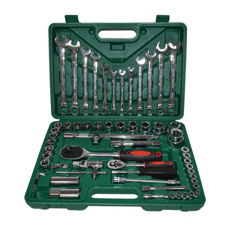Hand Tool Set (61pcs) Socket & Bit Set Wrench Repair Service Tools Kit Spanner for Car Ship
Hand Tool Set (61pcs) Socket & Bit Set Wrench Repair Service Tools Kit Spanner for Car Ship