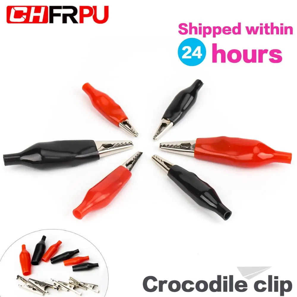 10PCS Metal Crocodile clip Electrical test probe insulation Plastic sheath Red Black Car emergency connector crimps for wires
10PCS Metal Crocodile clip Electrical test probe insulation Plastic sheath Red Black Car emergency connector crimps for wires