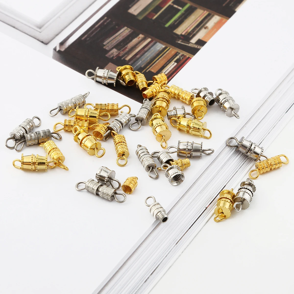 10 pcs Butterfly buckle Spiral turnbuckles Peanut buckle Necklace Bracelets buckle connection Jewelry fittings Wholesale
10 pcs Butterfly buckle Spiral turnbuckles Peanut buckle Necklace Bracelets buckle connection Jewelry fittings Wholesale