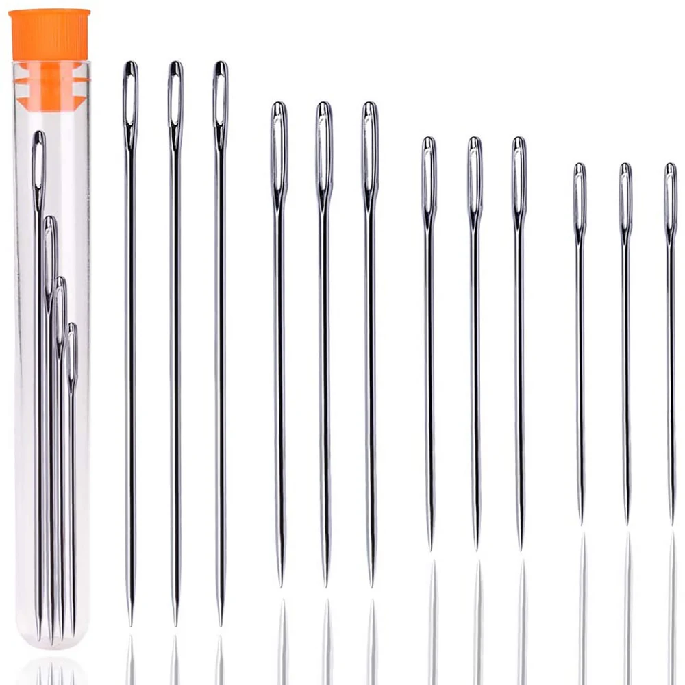 LMDZ 12 PCS 4 Sizes Stainless Steel Large Eye Sewing Needles Cross Stitch Needles Embroidery Tool Household Sewing Tool
LMDZ 12 PCS 4 Sizes Stainless Steel Large Eye Sewing Needles Cross Stitch Needles Embroidery Tool Household Sewing Tool