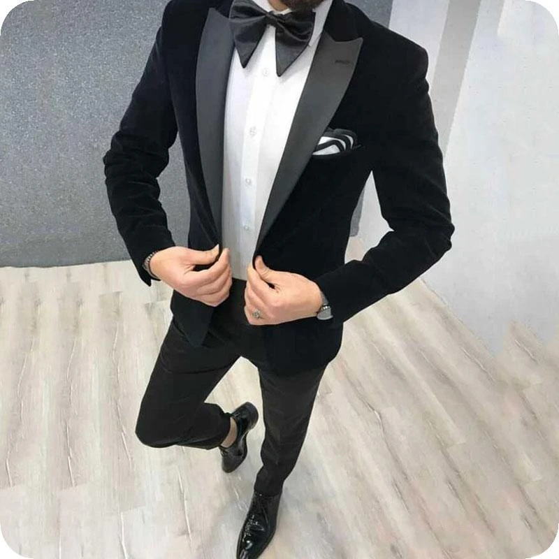 JELTONEWIN Black Blue Velvet Blazer Masculino Custom Made 2 Piece Men's Set Slim Fit Terno Masculino Wedding Dress Groom Suits
JELTONEWIN Black Blue Velvet Blazer Masculino Custom Made 2 Piece Men's Set Slim Fit Terno Masculino Wedding Dress Groom Suits