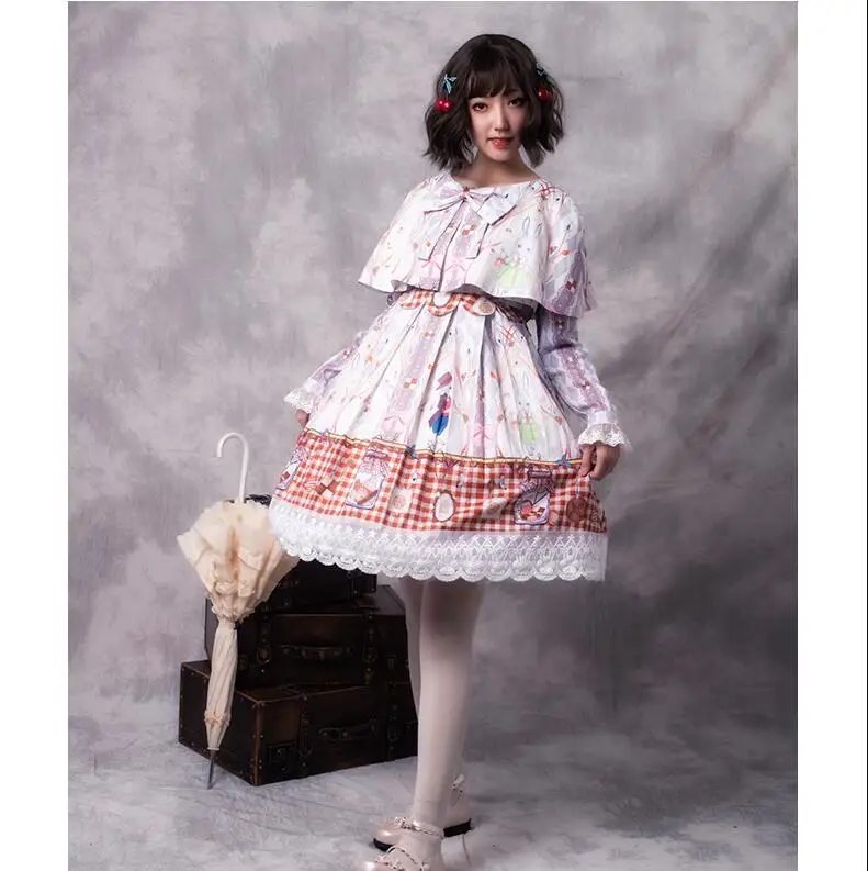 Japanese sweet lolita dress vintage lace cute printing victorian dress+long sleeve short coat+shawl kawaii girl three pieces set
Japanese sweet lolita dress vintage lace cute printing victorian dress+long sleeve short coat+shawl kawaii girl three pieces set