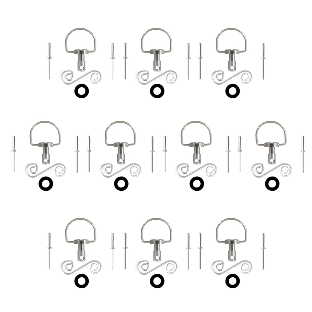 10 Set Stainless steel Motorcycle Quick Release D-RING 1/4 Turn Race Fairing Fasteners Rivet 14mm Good fixed
10 Set Stainless steel Motorcycle Quick Release D-RING 1/4 Turn Race Fairing Fasteners Rivet 14mm Good fixed