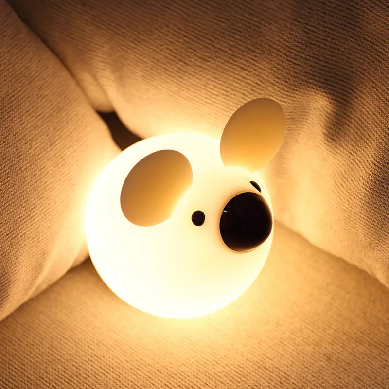 Cute Mouse Night Light Soft Silicone LED USB Charging Eye Protection Bedroom Bedside Sleep Table Lamp Children Kids Gift
Cute Mouse Night Light Soft Silicone LED USB Charging Eye Protection Bedroom Bedside Sleep Table Lamp Children Kids Gift