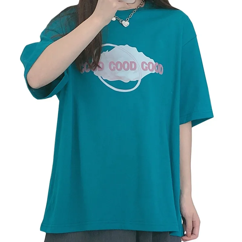ZuoLunOuBa 2021 New Summer Korean Women T Shirt Harajuku Good Letters Tees With Cotton Print Clouds Loose Fashion Tops Female
ZuoLunOuBa 2021 New Summer Korean Women T Shirt Harajuku Good Letters Tees With Cotton Print Clouds Loose Fashion Tops Female