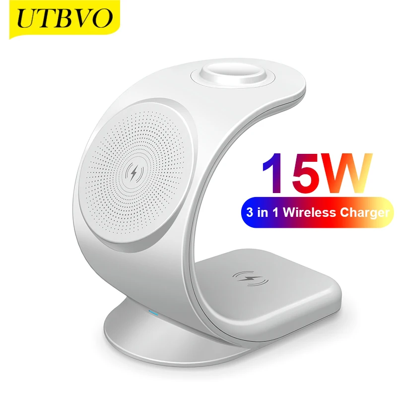 UTBVO 15W Magnetic Wireless Charger 3 in 1 Wireless Charging Station Fast Charger Stand for iPhone 12 13,AirPods,Watch 2/3/4/5/6
UTBVO 15W Magnetic Wireless Charger 3 in 1 Wireless Charging Station Fast Charger Stand for iPhone 12 13,AirPods,Watch 2/3/4/5/6