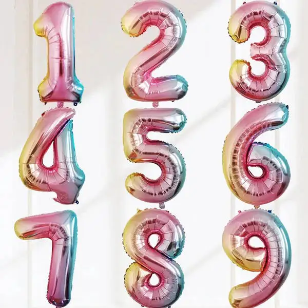 32inch Rainbow Number Foil Balloons Large Digit Helium Balloons Wedding Decorations Birthday Party Supplies Baby Shower
32inch Rainbow Number Foil Balloons Large Digit Helium Balloons Wedding Decorations Birthday Party Supplies Baby Shower