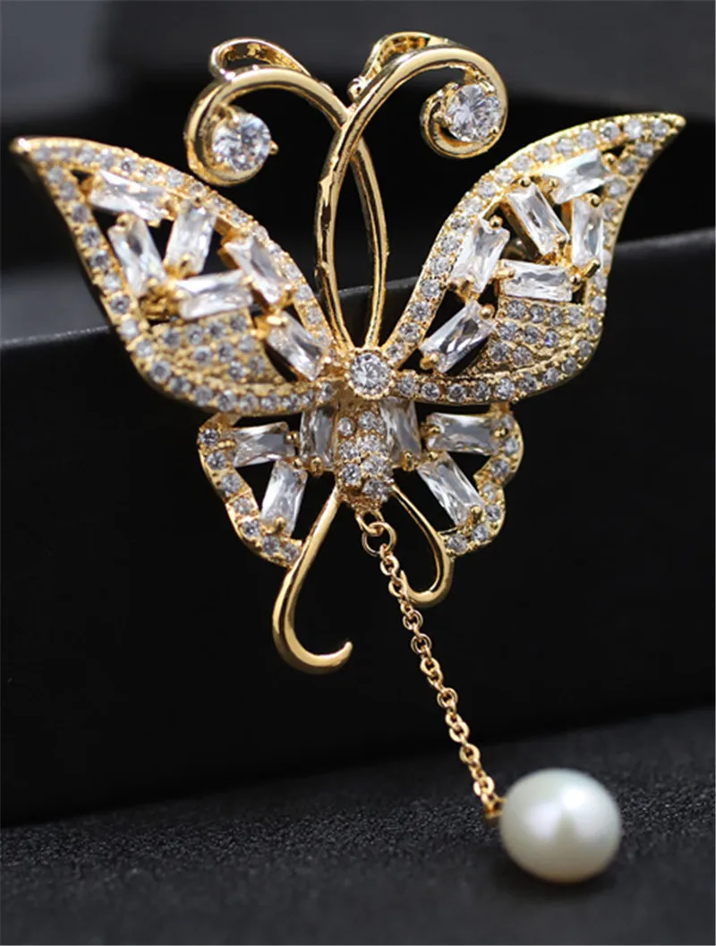 HABITOO Elegant Design 9-10 Mm Natural White Drop Freshwater Pearl Butterfly Crystal Zircon Accessories Brooch/breastpin/pendant
HABITOO Elegant Design 9-10 Mm Natural White Drop Freshwater Pearl Butterfly Crystal Zircon Accessories Brooch/breastpin/pendant