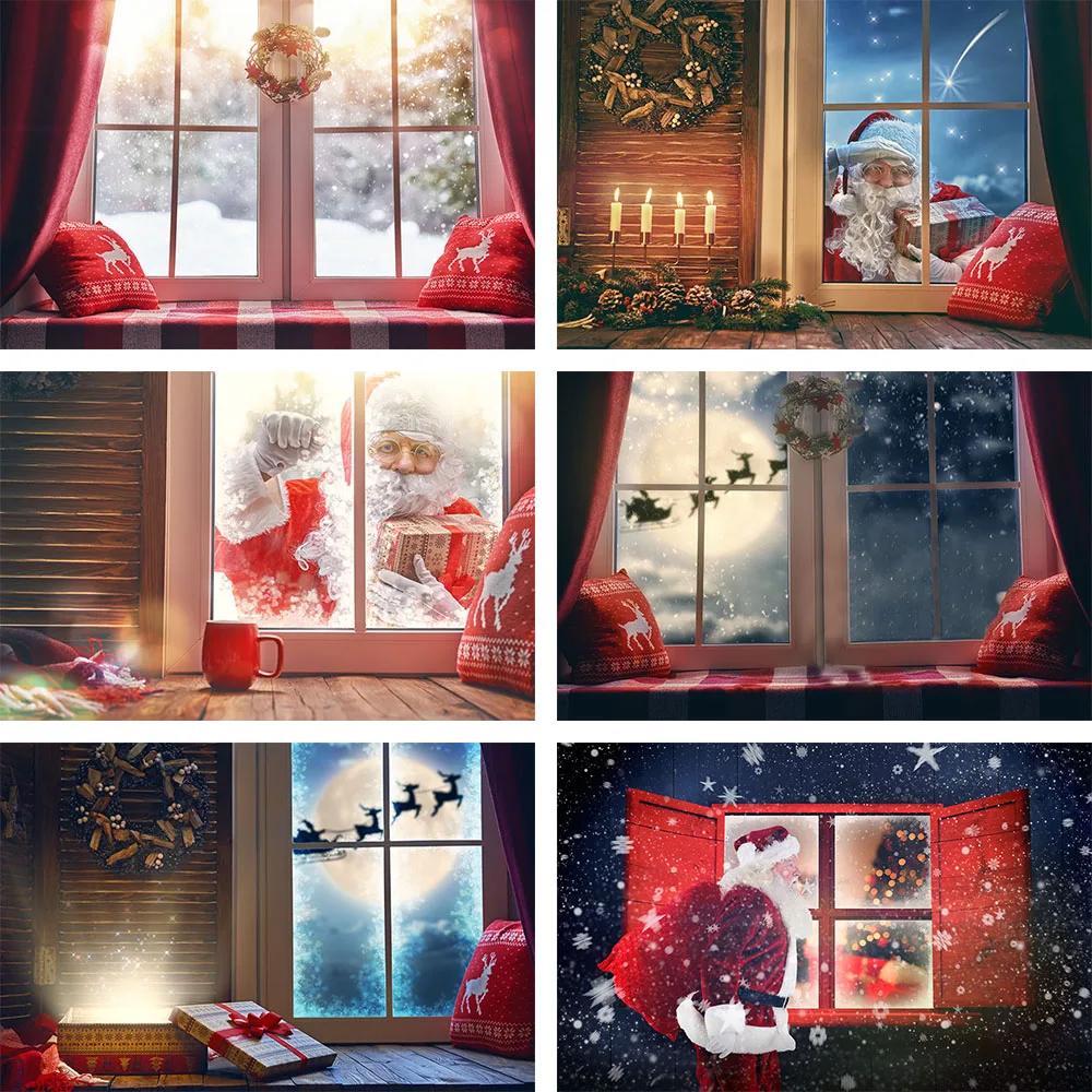 Mehofond Winter Christmas Windows Backdrop Snow Santa Claus Gift Newborn Baby Portrait Photography Background Decor Photo Studio
Mehofond Winter Christmas Windows Backdrop Snow Santa Claus Gift Newborn Baby Portrait Photography Background Decor Photo Studio