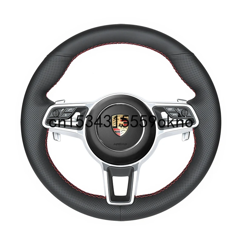DIY Black Leather Auto Custom Fit Steering Wheel Covers For Porsche 718 Panamera Macan Accessories
DIY Black Leather Auto Custom Fit Steering Wheel Covers For Porsche 718 Panamera Macan Accessories